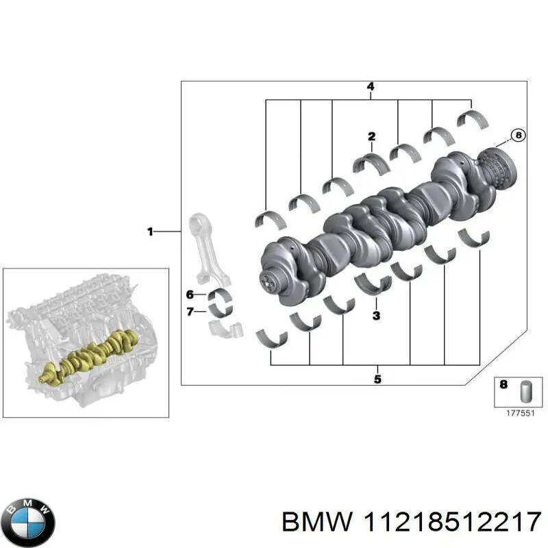 Cambota de motor BMW 11218512217 preço, a partir de 1813,46 USD
