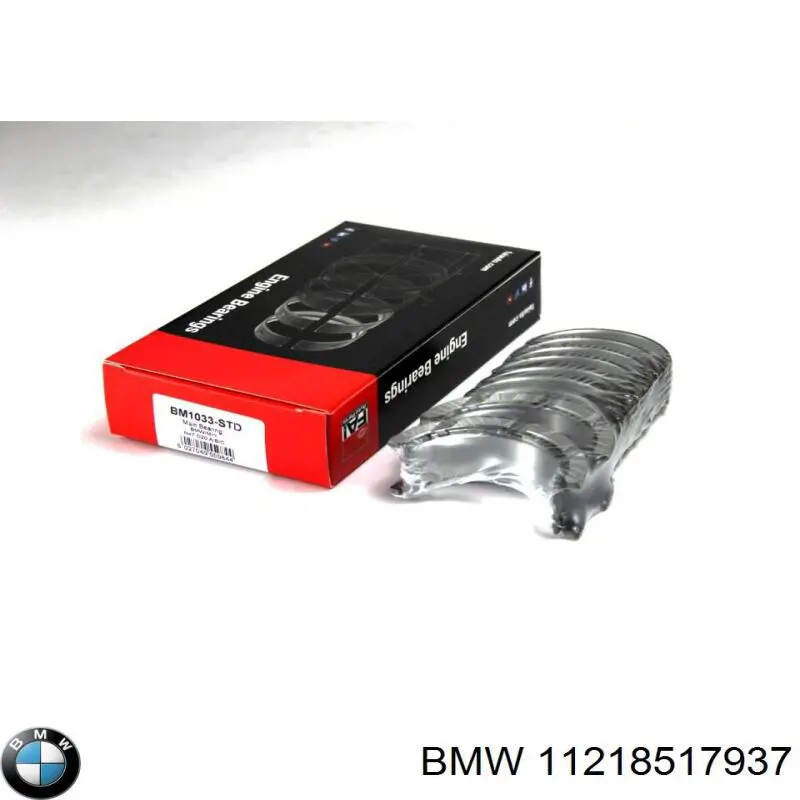 11218517937 BMW Folhas inseridas principais de cambota, kit, 1ª reparação ( + 0,25)
