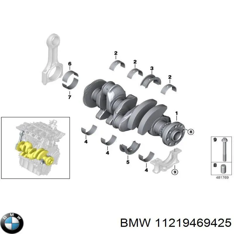 Folhas inseridas principais de cambota, kit, padrão (STD) BMW 11217635685 preço, a partir de 59,83 USD