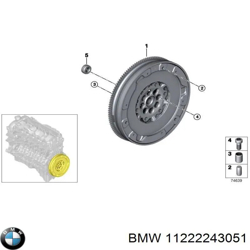 Compre 2243051 BMW Parafuso de fixação de volante