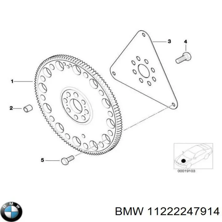 11222247914 BMW Volante de motor