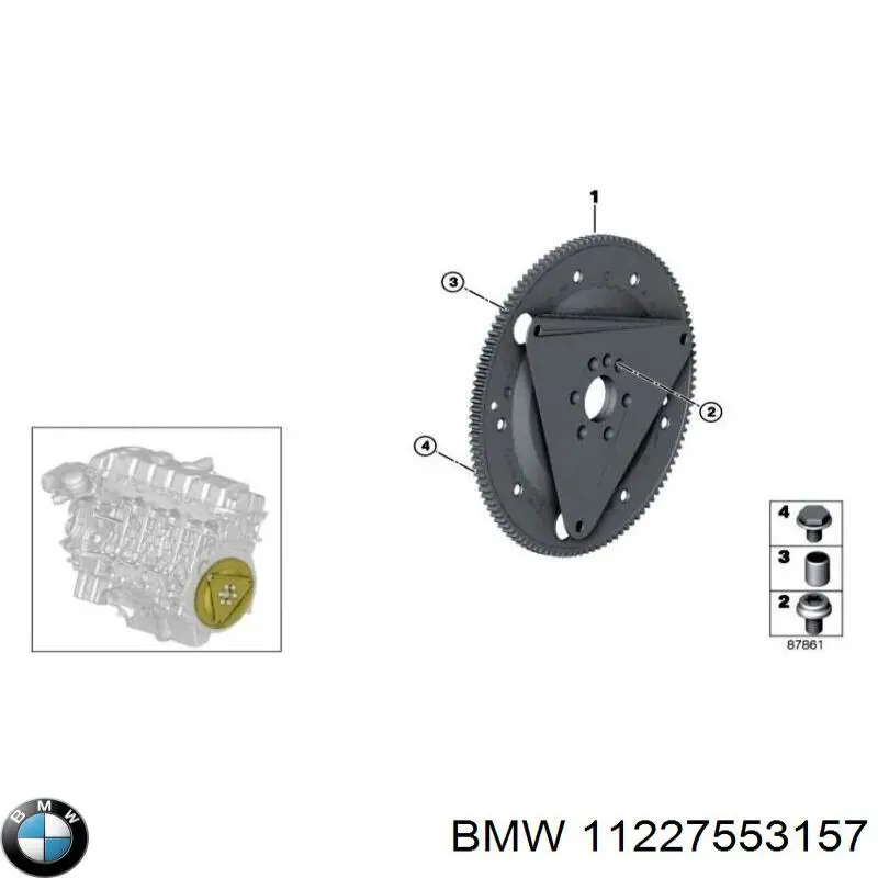 11227553157 BMW Volante de motor