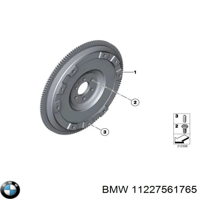 11227561765 BMW Volante de motor