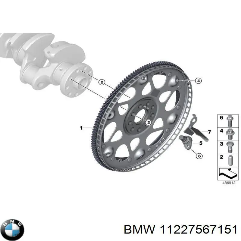 11227567151 BMW Volante de motor