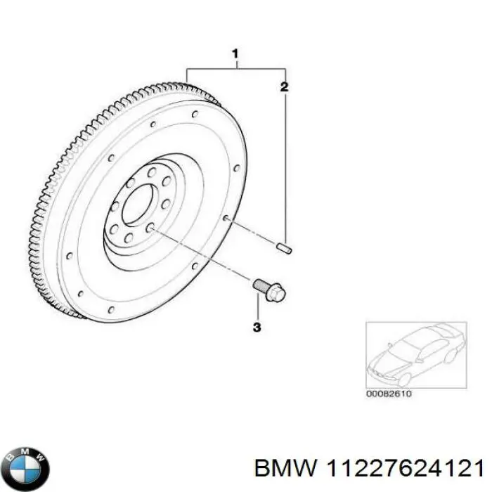 11227624121 BMW Volante de motor