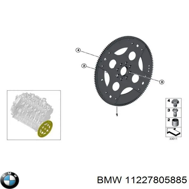 11227805885 BMW Parafuso de fixação de volante