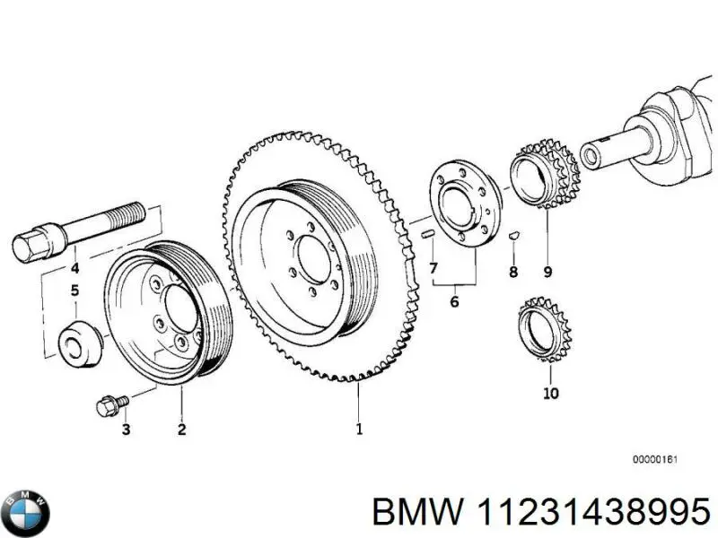 Polia de cambota BMW 11231438995 preço, a partir de 103,86 USD
