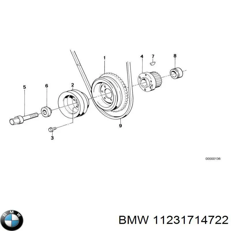 11231714722 BMW Polia de cambota