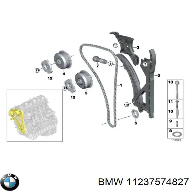 Cubo da polia de cambota BMW 11237574827 preço, a partir de 95,59 USD