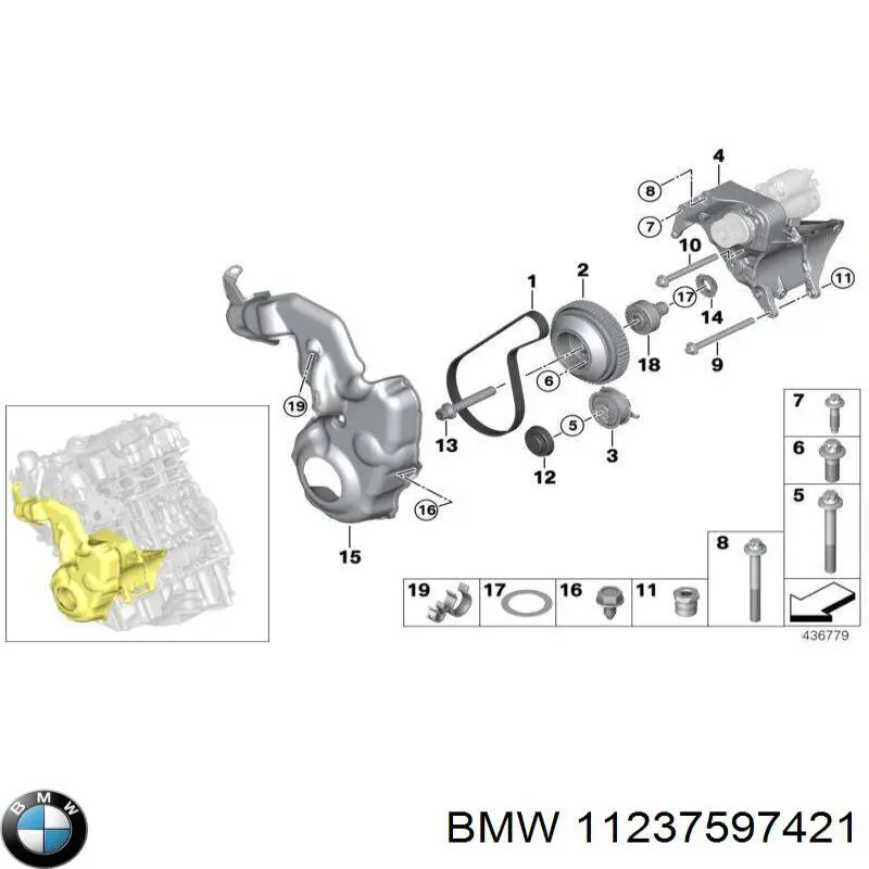 Cubo da polia de cambota BMW 11237597421 preço, a partir de 103,04 USD