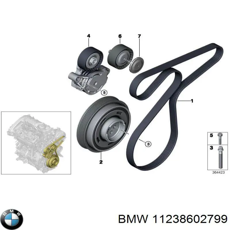 8638614 BMW Polia de cambota