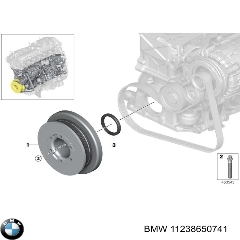 Compre 11238638534 BMW Polia de cambota