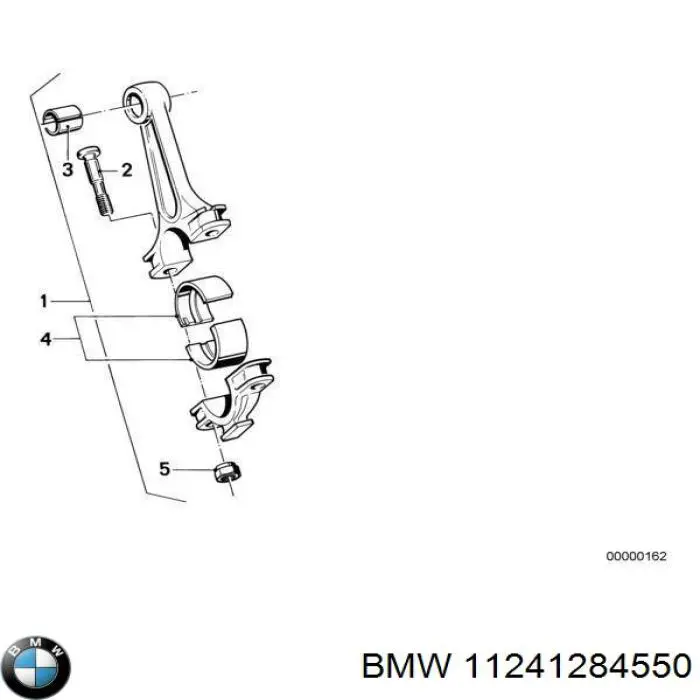 11241284550 BMW Folhas inseridas de cambota de biela, kit, padrão (STD)