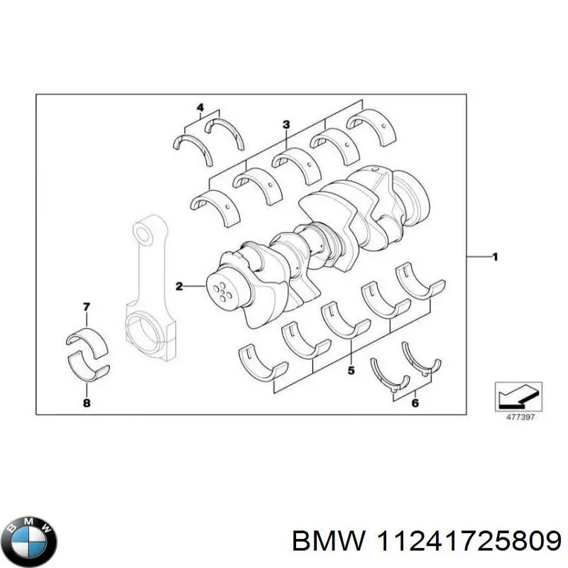 Biela de pistão de motor BMW 11241725809 preço, a partir de 125,99 USD