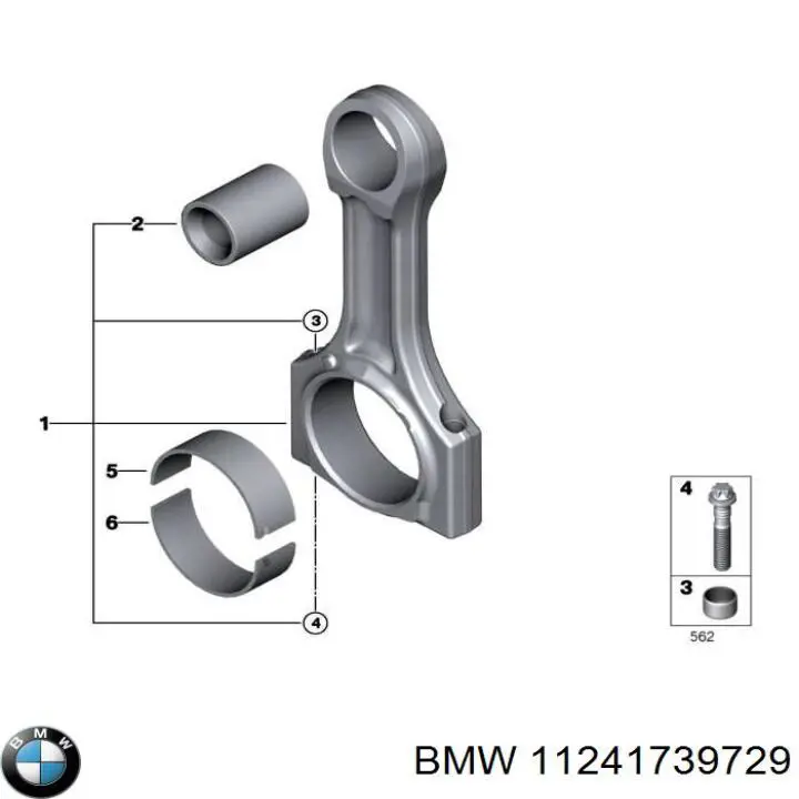 11241739729 BMW Parafuso de biela