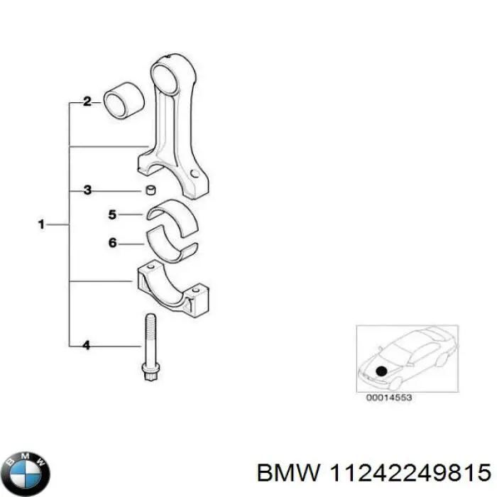 11242249815 BMW Biela de pistão de motor