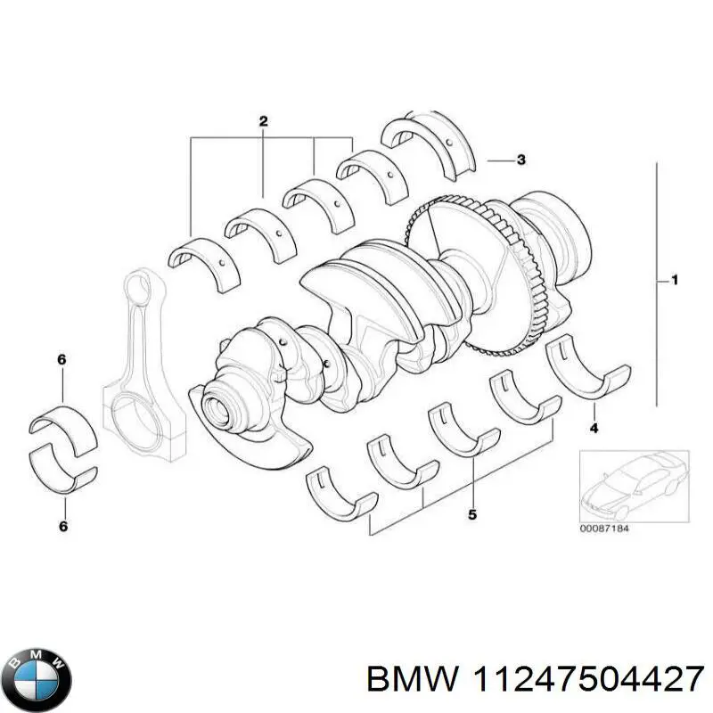 Folhas inseridas de cambota de biela, kit, 1ª reparação ( + 0,25) BMW 11247504427 preço, a partir de 49,29 USD