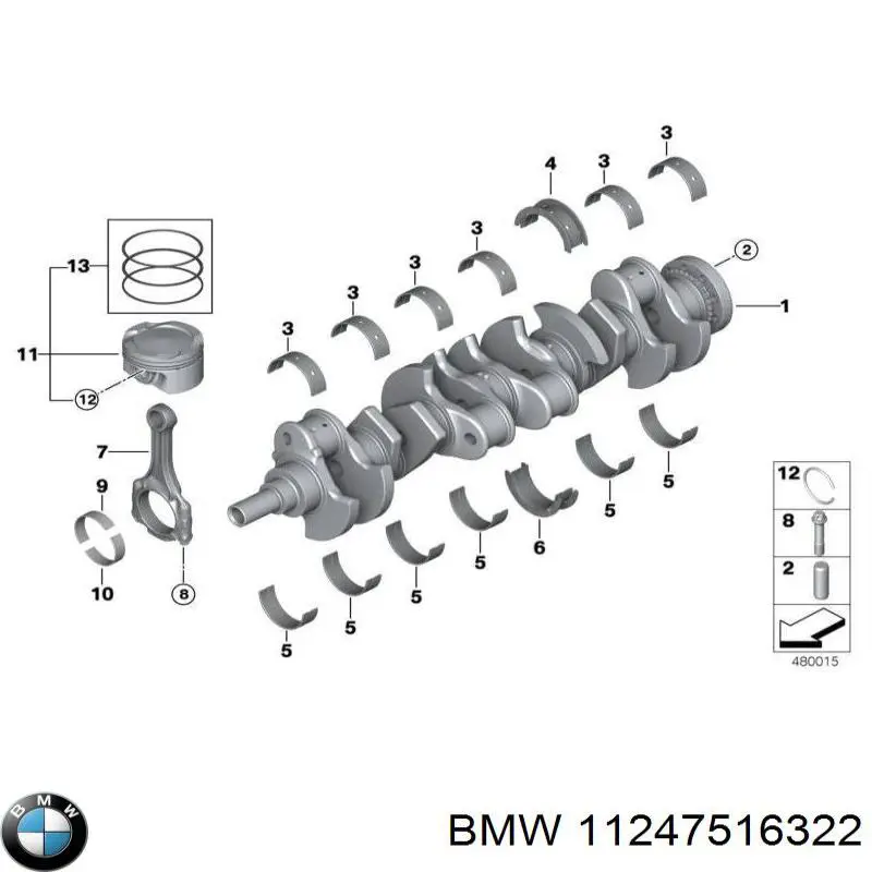 Parafuso de biela BMW 11247516322 preço, a partir de 6,83 USD