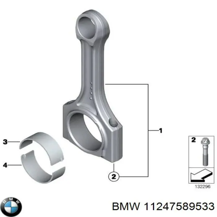 Biela de pistão de motor BMW 11247589533 preço, a partir de 176,19 USD