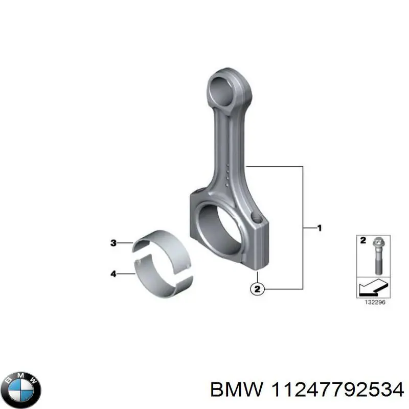 Compre 7787128 BMW Folhas inseridas de cambota de biela, kit, 1ª reparação ( + 0,25)
