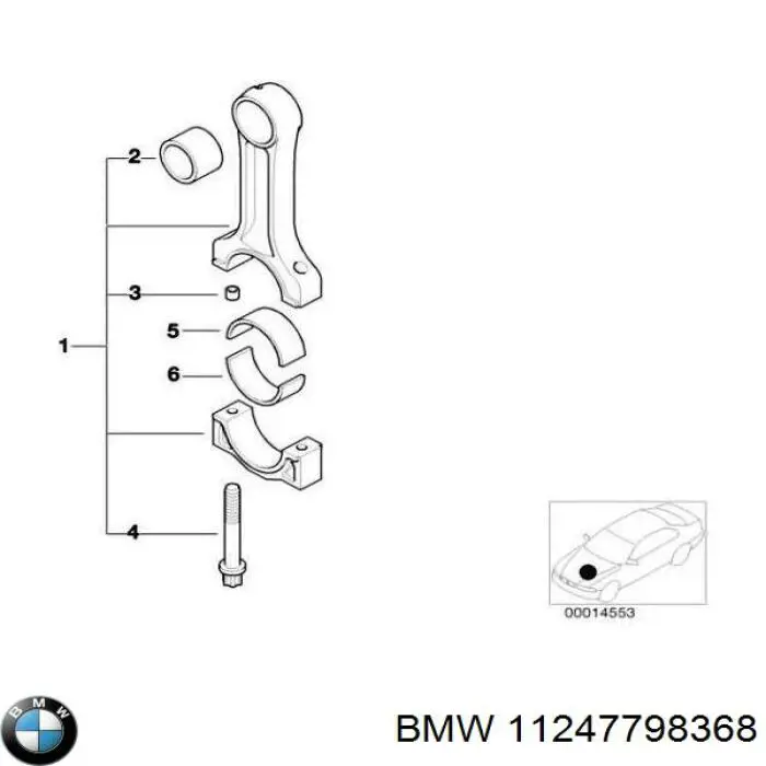 Biela de pistão de motor BMW 11247798368 preço, a partir de 105,56 USD