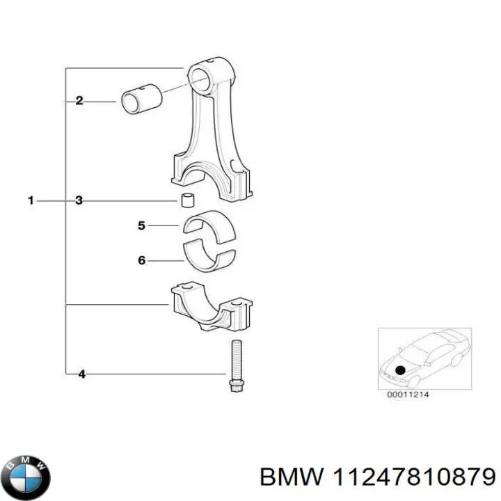 Folhas inseridas de cambota de biela, kit, 1ª reparação ( + 0,25) BMW 11247810879 preço, a partir de 52,32 USD