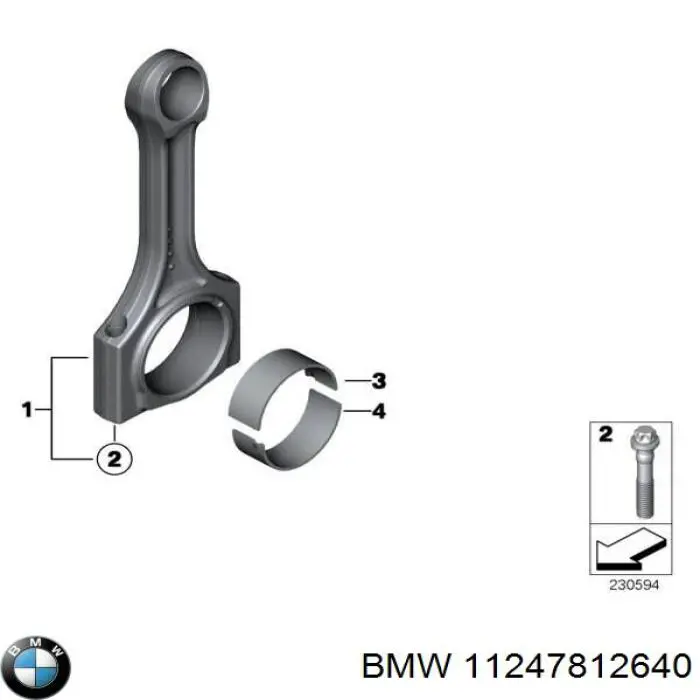 Biela de pistão de motor BMY1703 BMY