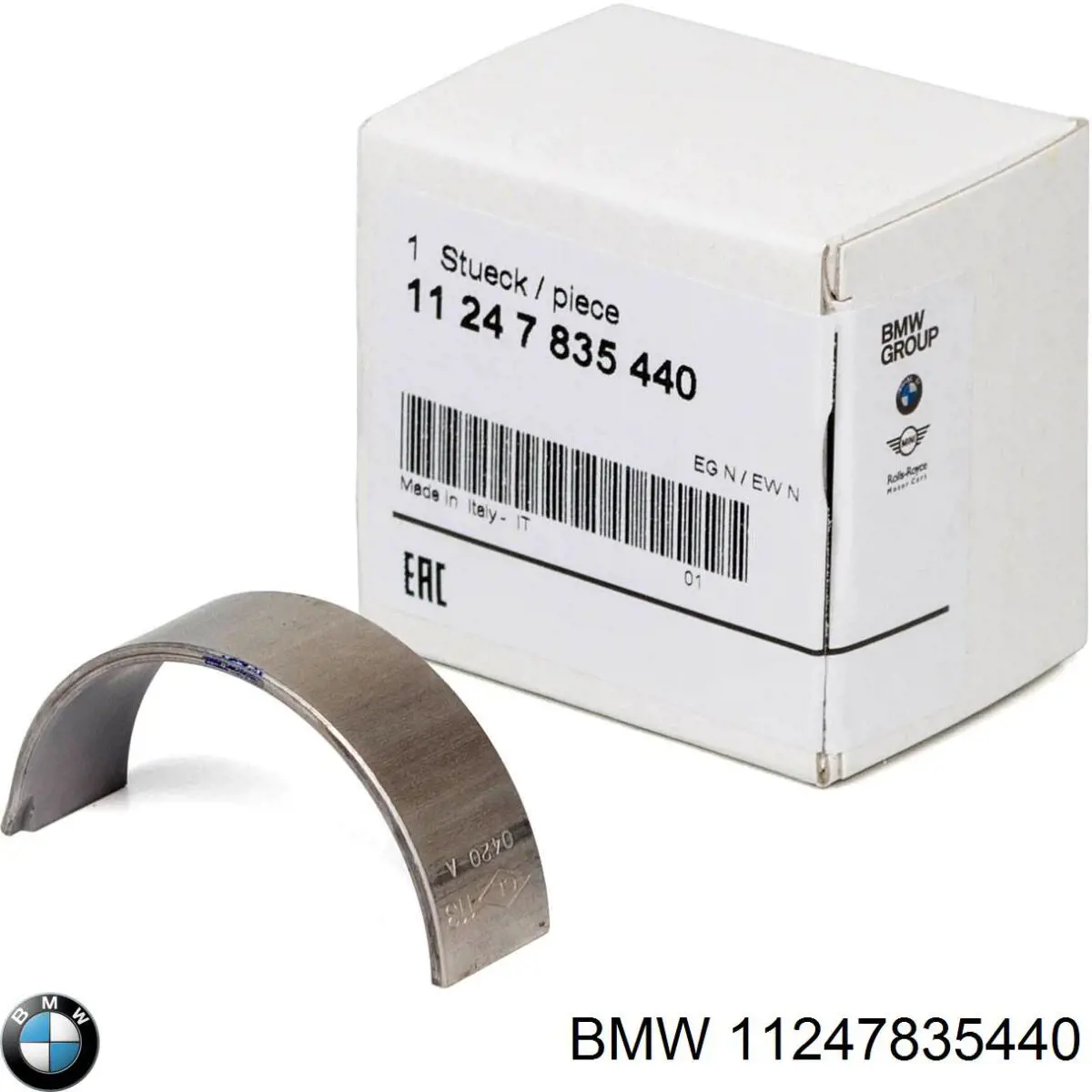11247835440 BMW Folhas inseridas principais de cambota, kit, 1ª reparação ( + 0,25)