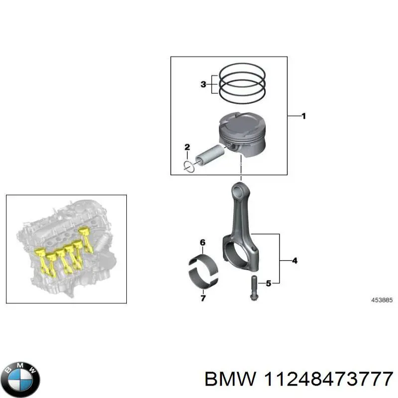 Compre BMY1703 BMY Biela de pistão de motor