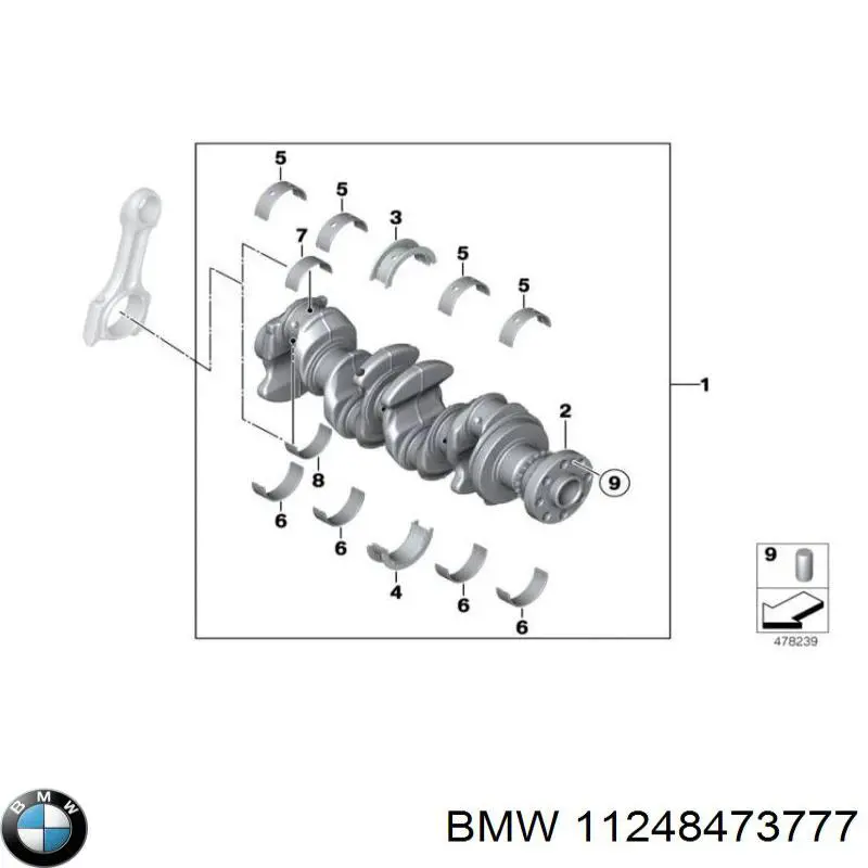 BMY1703 BMY Biela de pistão de motor