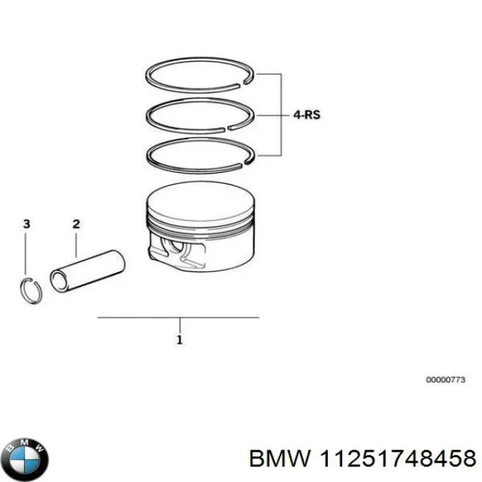 Pistão do kit para 1 cilindro, STD BMW 11251738747 preço, a partir de 143,02 USD