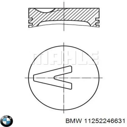 11252246629 BMW Pistão do kit para 1 cilindro, STD
