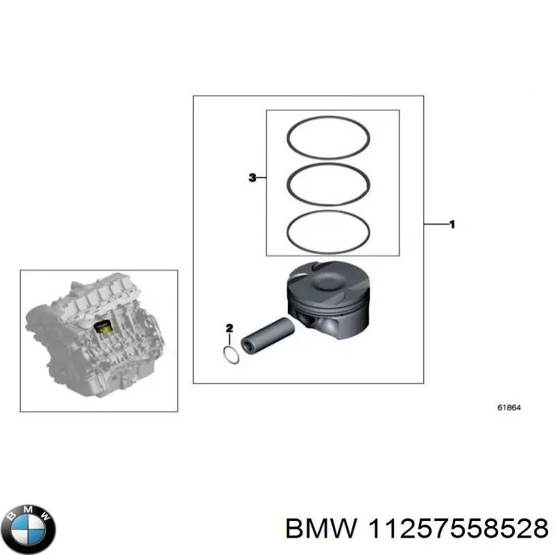 Compre 081PI00106000 Mahle Original Pistão (kit para um motor), STD