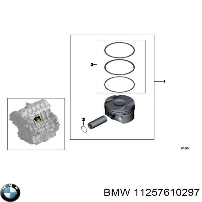 Anéis do pistão do compressor para 1 cilindro, STD BMW 11257610297 preço, a partir de 29,51 USD