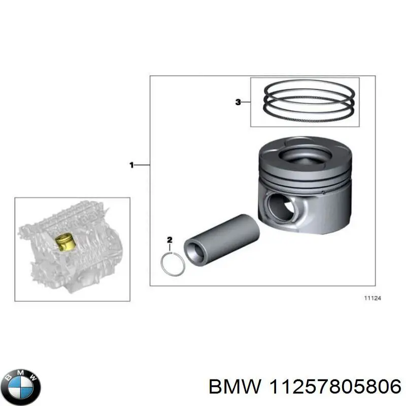 Kit de anéis de pistão de motor, 1ª reparação ( + 0,25) BMW 11257805806 preço, a partir de 175,61 USD