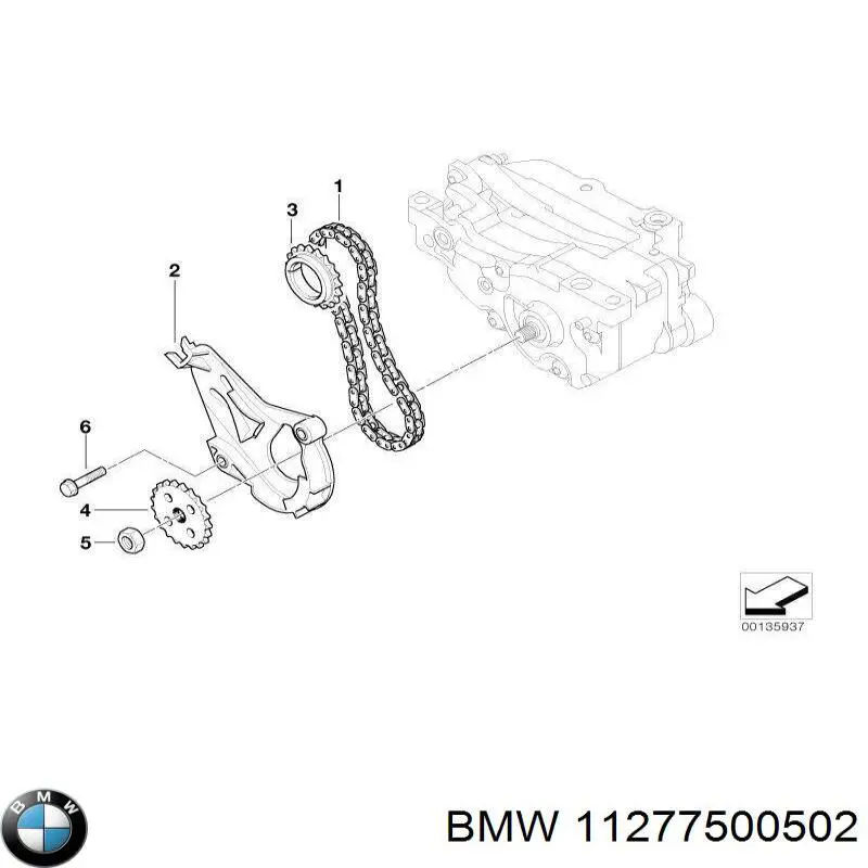 Cadeia de bomba de óleo BMW 11277500502 preço, a partir de 26,40 USD