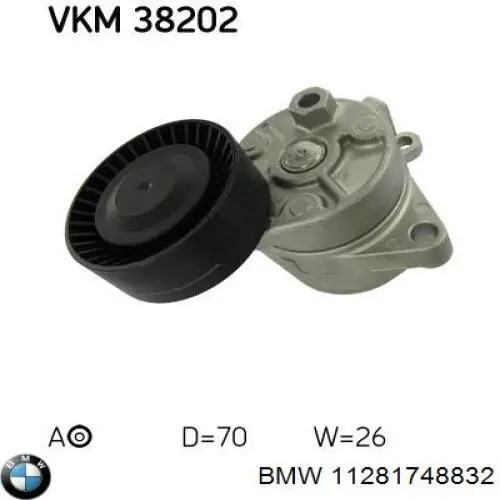 Compre 11281748832 BMW Reguladora de tensão da correia de transmissão