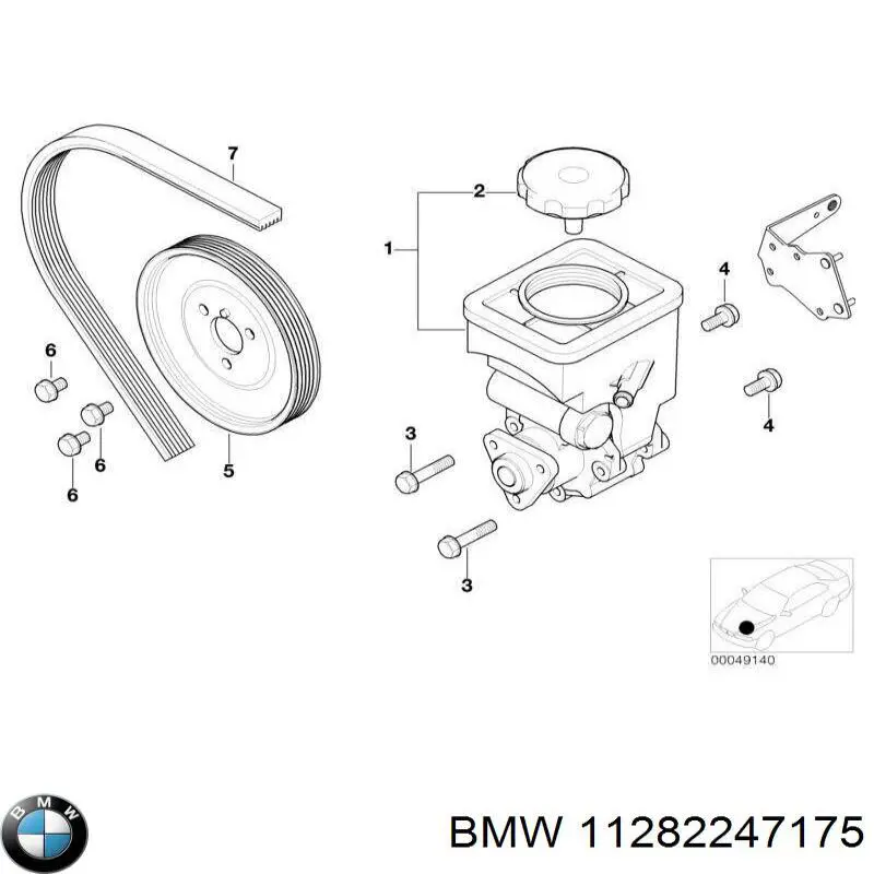 11282247175 BMW Reguladora de tensão da correia de transmissão