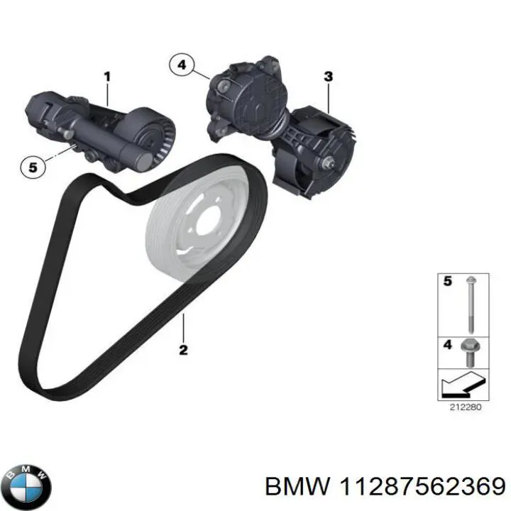 Parafuso de reguladora de tensão da correia de transmissão BMW 11287562369 preço, a partir de 1,48 USD