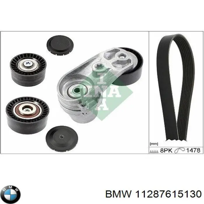 Compre 11287615130 BMW Rolo parasita da correia de transmissão