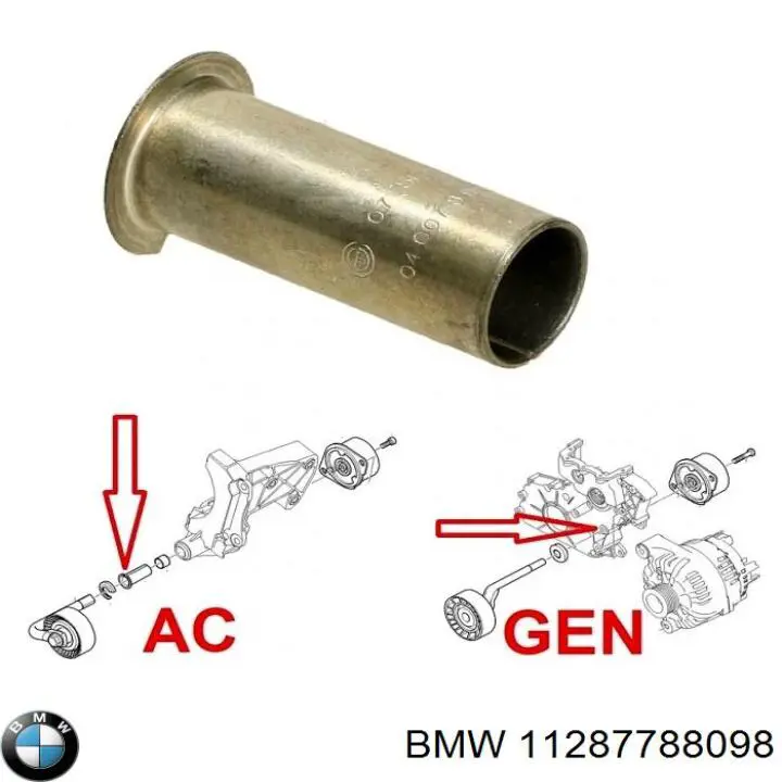 Compre 11287788098 BMW Bucha de amortecedor de reguladora de tensão da correia de transmissão