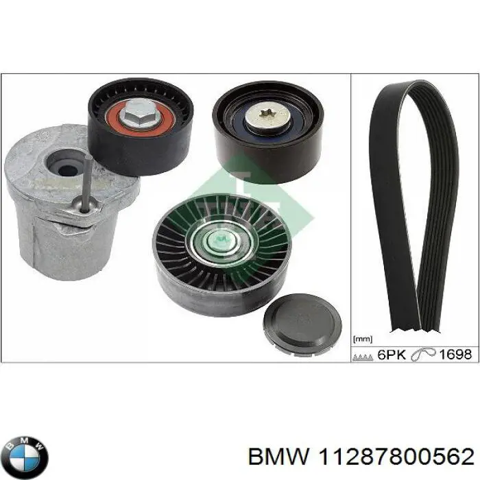 Compre 11287800562 BMW Rolo parasita da correia de transmissão