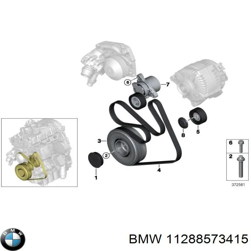 11288573415 BMW Correia dos conjuntos de transmissão