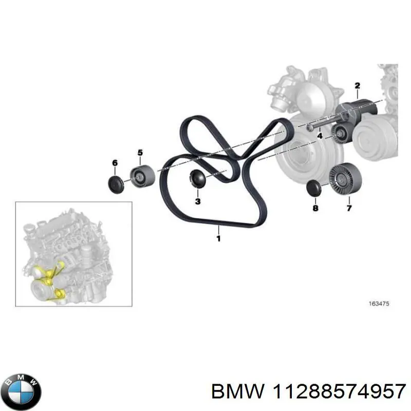 Compre 11288574957 BMW Correia dos conjuntos de transmissão