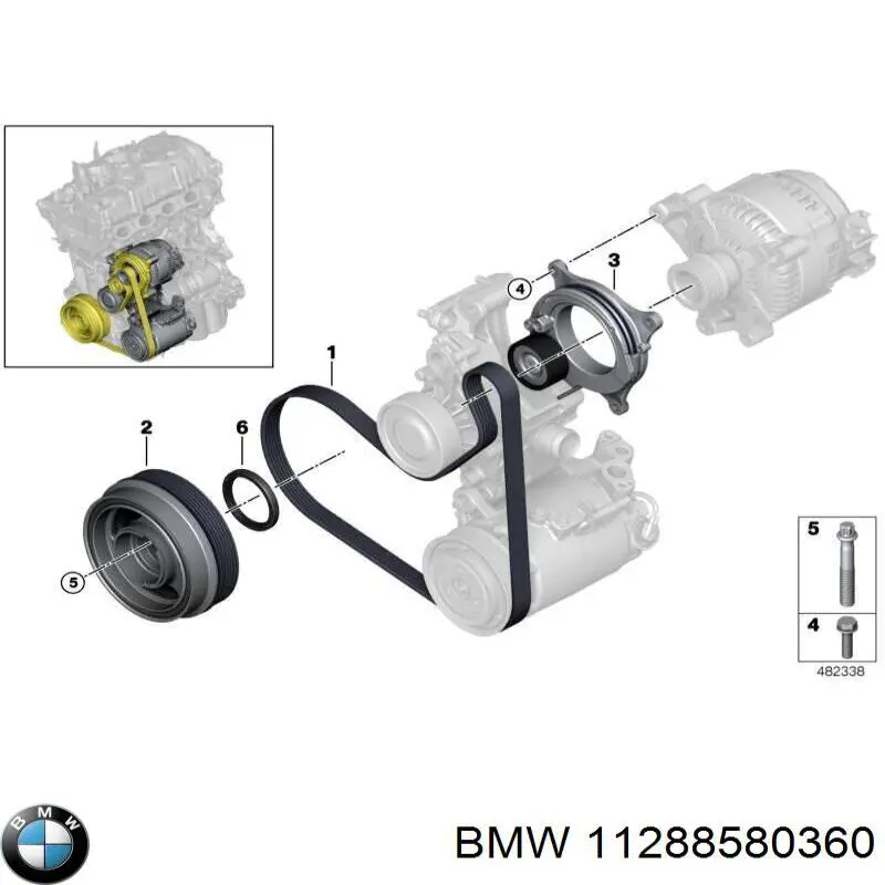 Reguladora de tensão da correia de transmissão BMW 11288580360 preço, a partir de 57,78 USD
