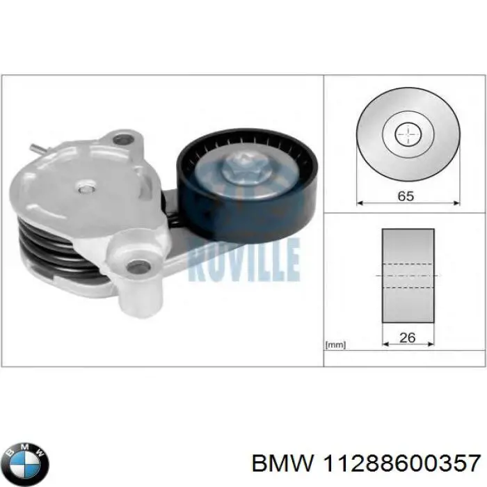 11288600357 BMW Reguladora de tensão da correia de transmissão