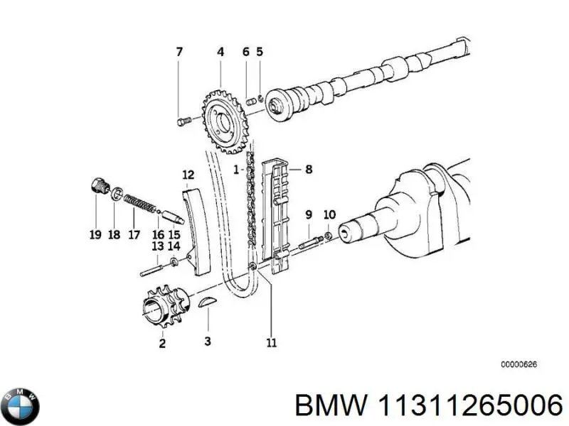Compre 11311265006 BMW Engrenagem de cadeia da roda dentada da árvore distribuidora de motor