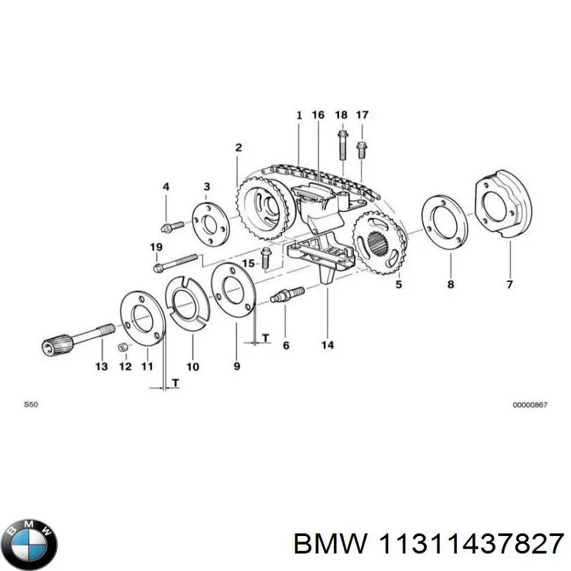 11311437827 BMW Sensor de efeito Hall