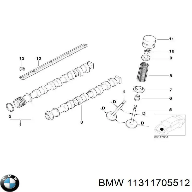 Compre 11311439534 BMW Vedação da árvore distribuidora de motor