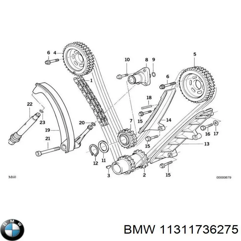 11311736275 BMW Amortecedor de cadeia do mecanismo de distribuição de gás